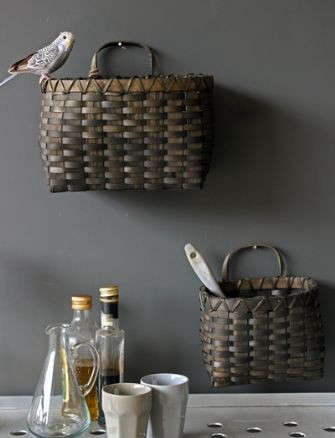 set of 2 woodchip wall basket light grey 18599 p[ekm] [ekm] 335x438